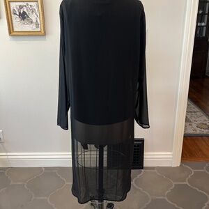 Elegant Alfani Tunic black layered top, Size 12